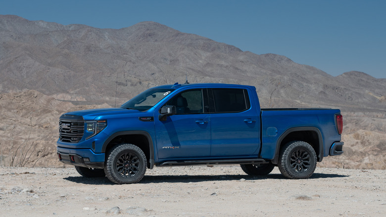 Blue GMC Sierra 