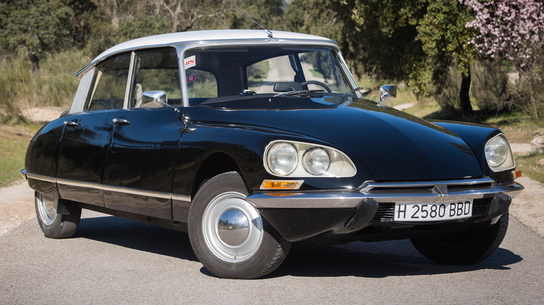 Black Citroen DS outdoors