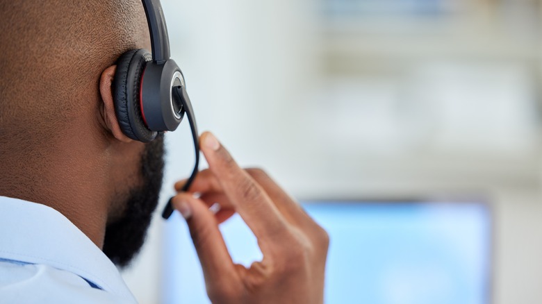 Working while wearing a headset