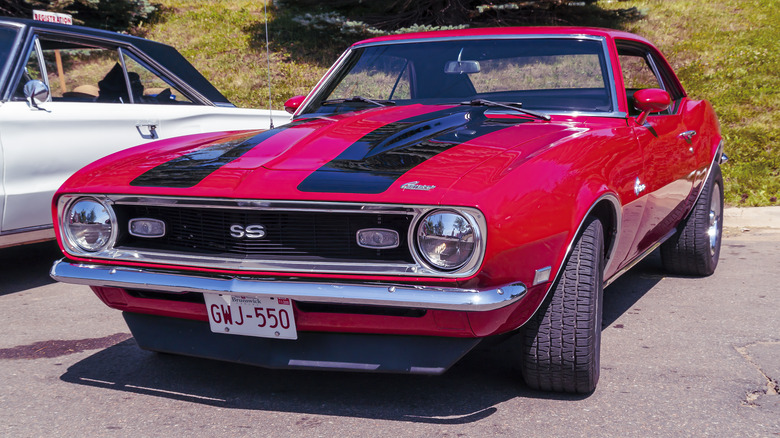 red 1968 Chevy Camaro