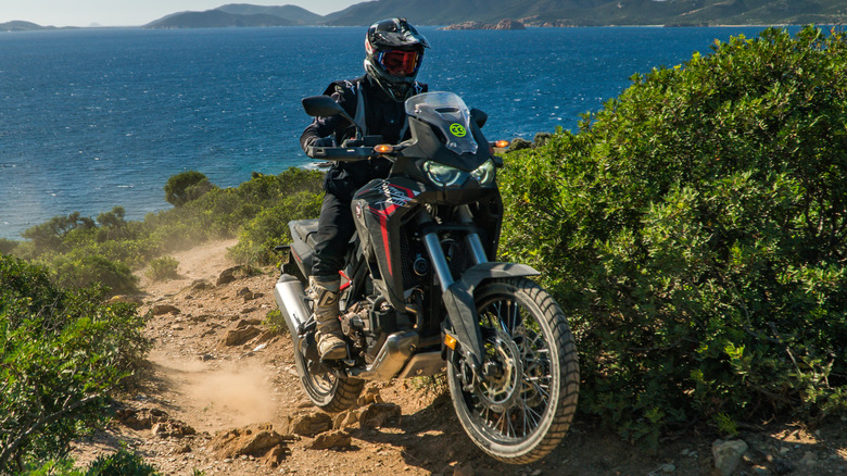 Man riding Honda Africa Twin