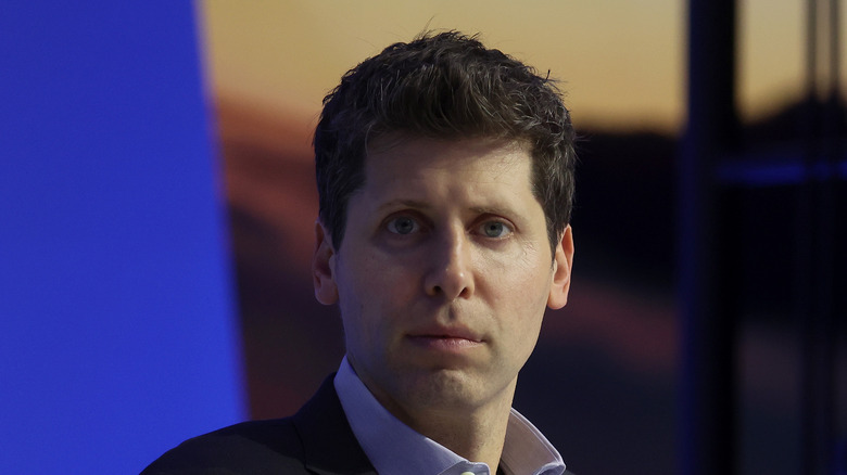 Sam Altman looking at camera.