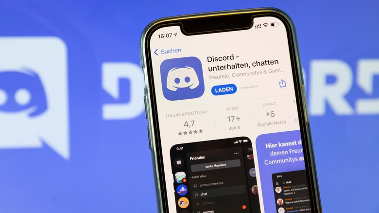 Discord iPhone app, logo background