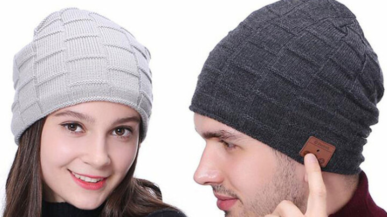 Beanie Jam Faux Fur Lined Bluetooth Knit Hat