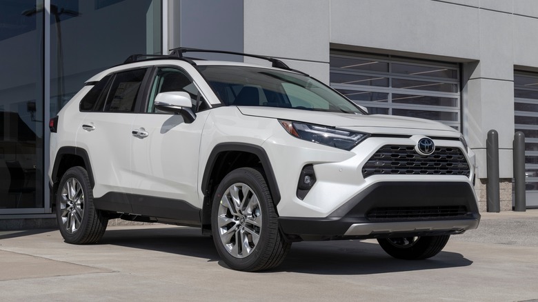 Toyota RAV4 on display outdoors